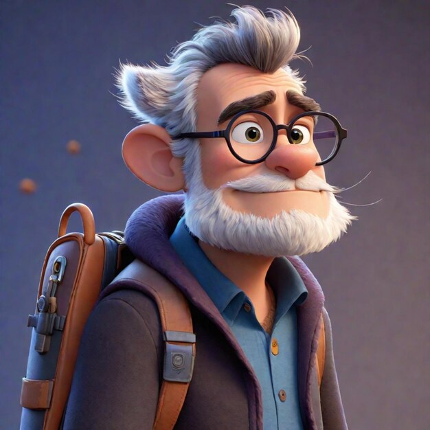 An old man cartoon character