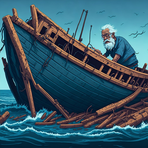 old_man_pulled_the boat_back