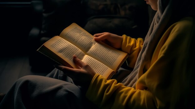 Foto il vecchio ha letto un libro storico antico autentico prima di dormire