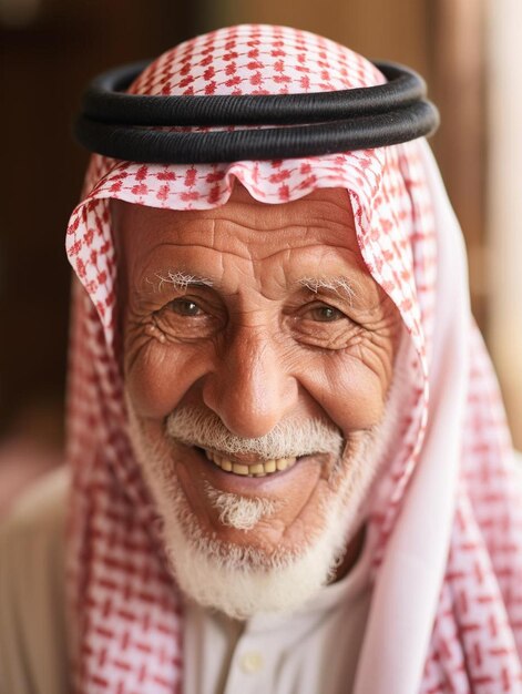 Photo an old man with a beard and a hat on his head