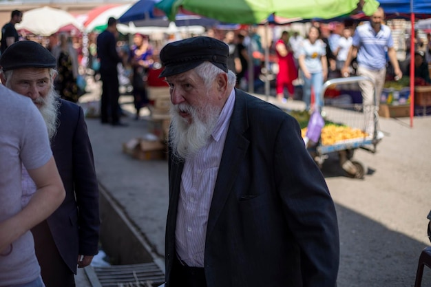 a old man with big white beard