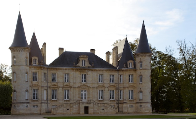 Old mansion with lawn and garden