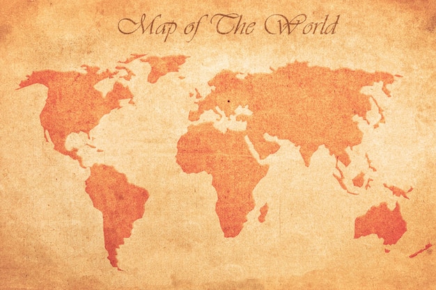 Photo old map of the world