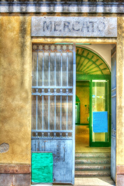 Old market door in Alghero sardinia