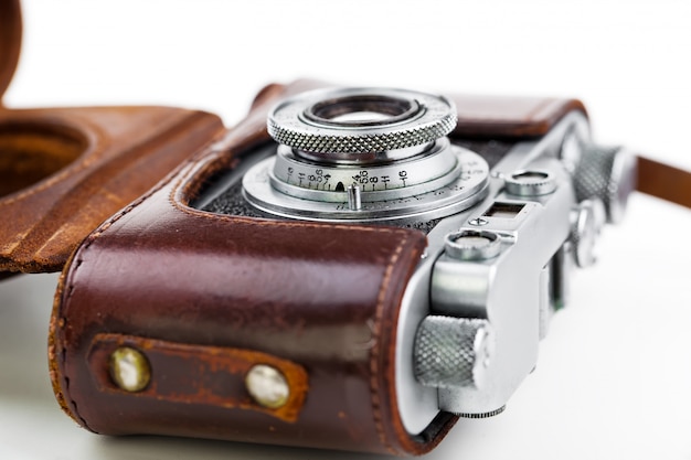 Old mechanical photo camera