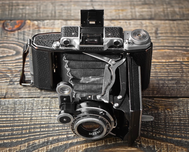 Old mechanical photo camera