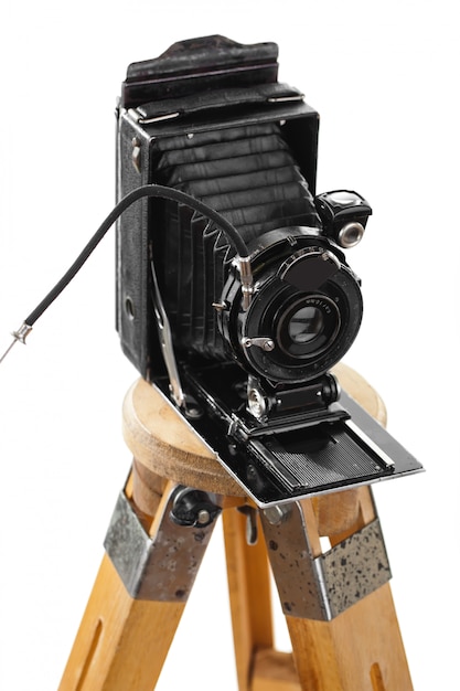 Old mechanical photo camera