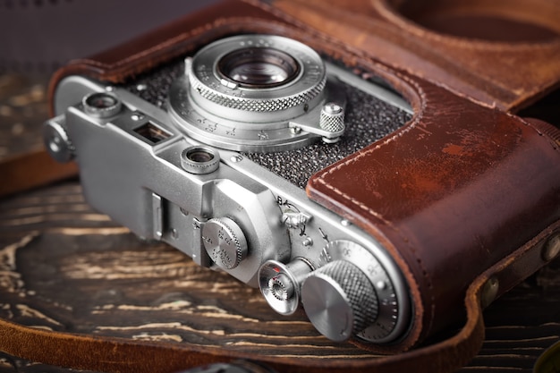 Old mechanical photo camera