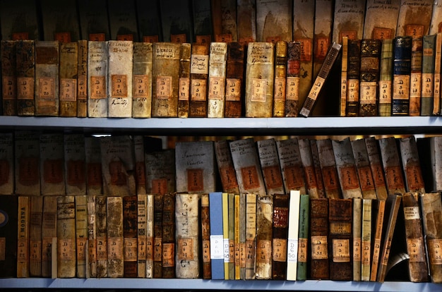 Old Medieval Books in Library