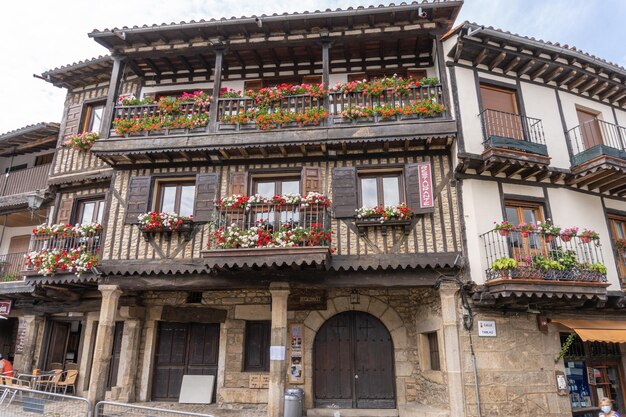 old medieval building La Alberca Salamanca Spain