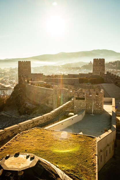 Photo old medieval castle akhaltsikhe in georgia