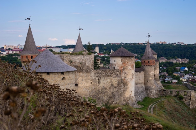 Old medieval castle castle in Kamianets-Podilskyi