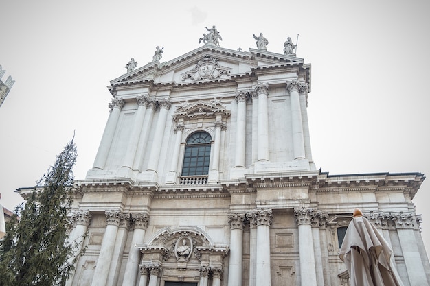 Old medieval cathedral of Santa Maria Assunta, Piazza Duomo. The Duomo Nuovo or New Cathedral is the largest Roman Catholic church in Brescia, Italy. Beautiful italian baroque church.