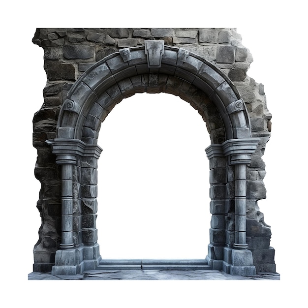 Old Medieval stone entrance door