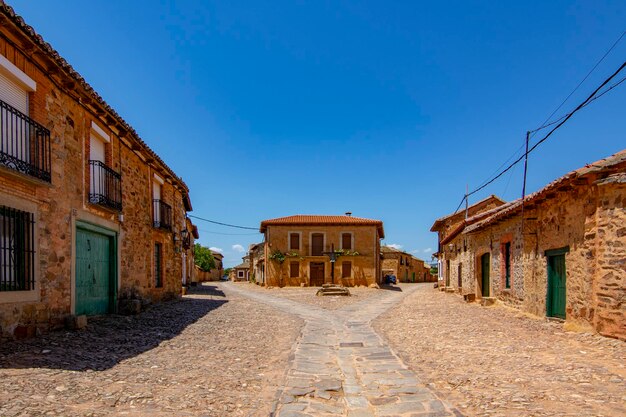 Photo old medieval town called castrillo de los polvazares in spain