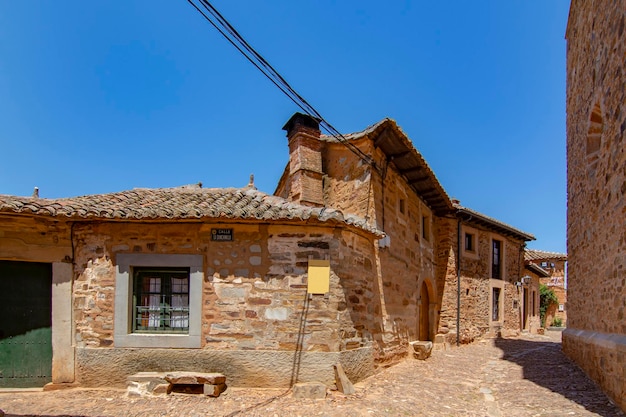 Old medieval town called Castrillo de los Polvazares in Spain