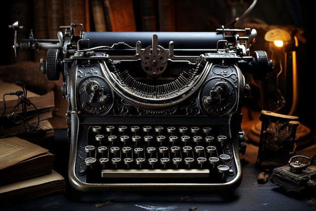 the old metal typewriter with good letters