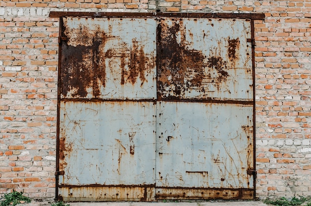 Old metallic grungy door