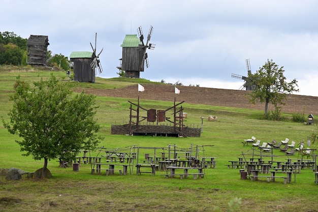 Old mills on the outskirts of the village