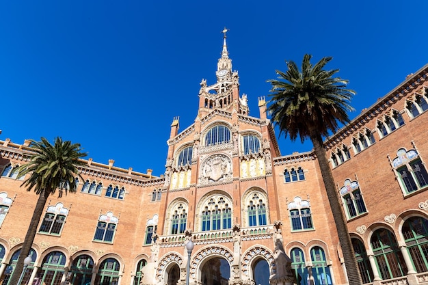 Old modernist hospital in the city of Barcelona