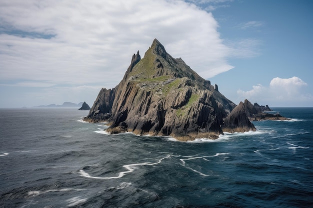 Old monastery in Skellig Michael Ireland wilderness and history in perfect harmony generative IA