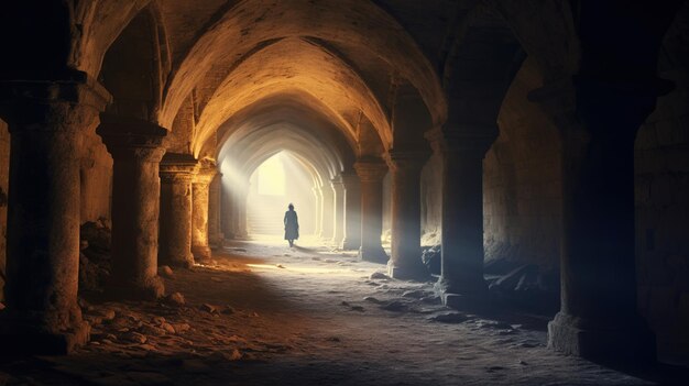 Photo an old mysterious crypt