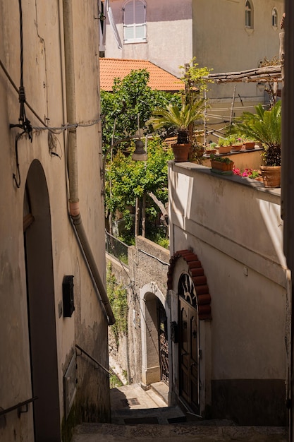 Old narrow streets in Amalfi