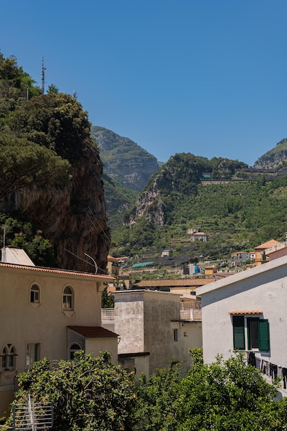 Old narrow streets in Amalfi