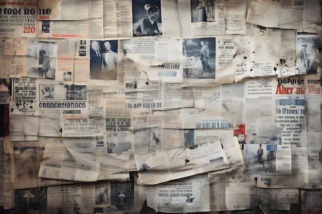 old newspaper background vintage newspaper pattern generative ai