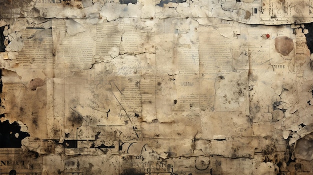 old newspaper grunge texture worn wall