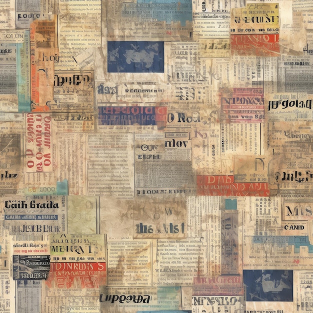 old newspaper pattern background