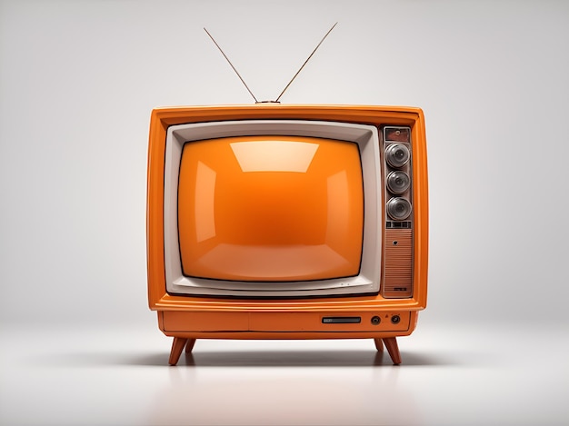 Old orange tv