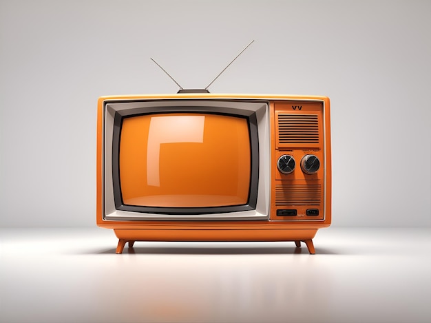 Old orange tv