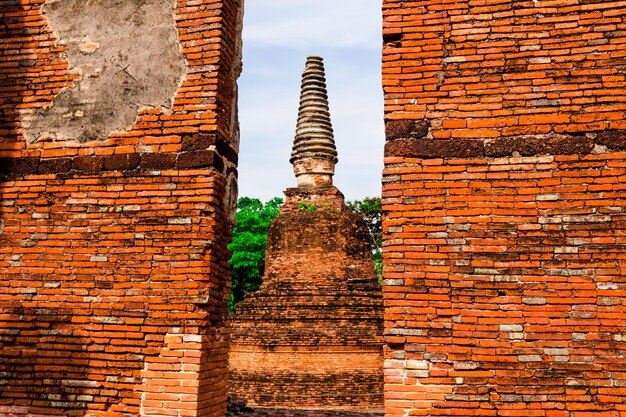 写真 タイのアユダヤ州にある古いパゴダ寺院の建物