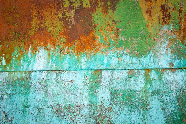 Old paint coating on metal