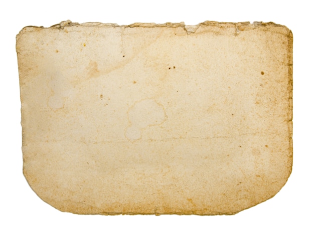 흰색 배경에 고립 된 오래 된 종이
