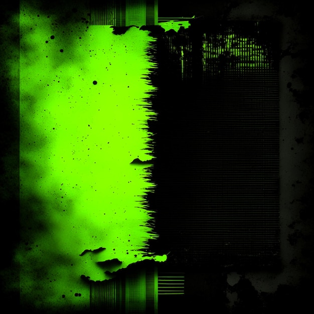 Old paper texture black and Neon Yellow Green background