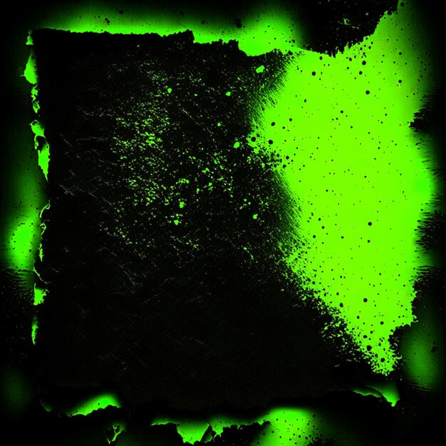 Old paper texture black and Neon Yellow Green background