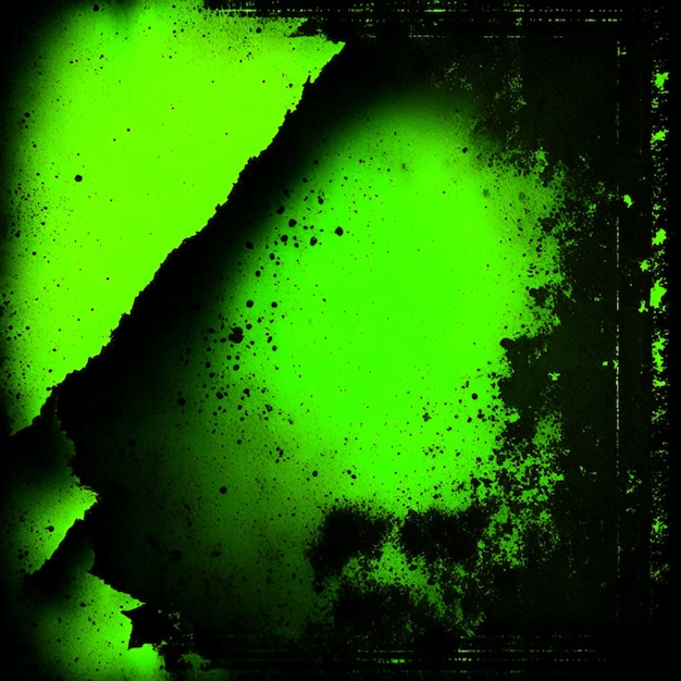 Old paper texture black and Neon Yellow Green background