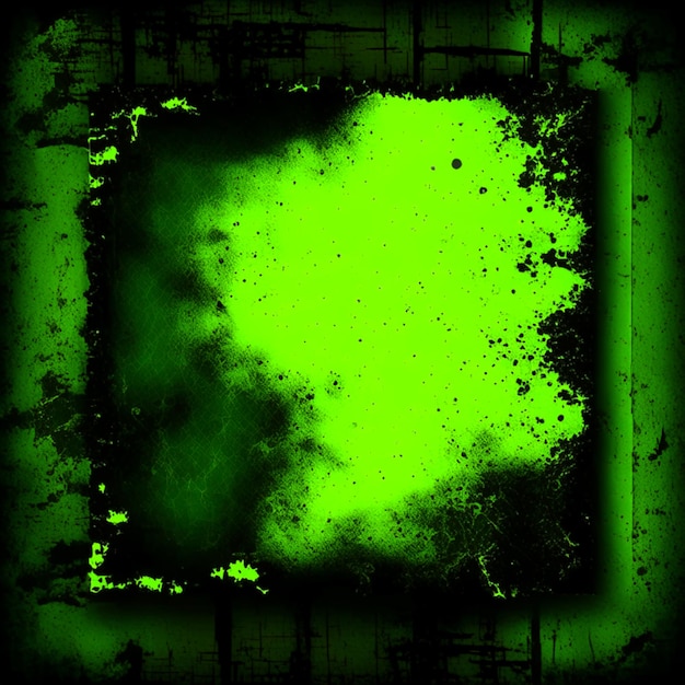 Old paper texture black and Neon Yellow Green background