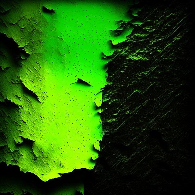 Old paper texture black and neon yellow green background