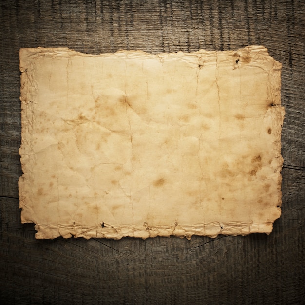 Old paper on the wood