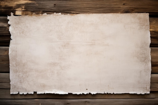 Photo old paper on wooden background wild west concept space for writing generative ai
