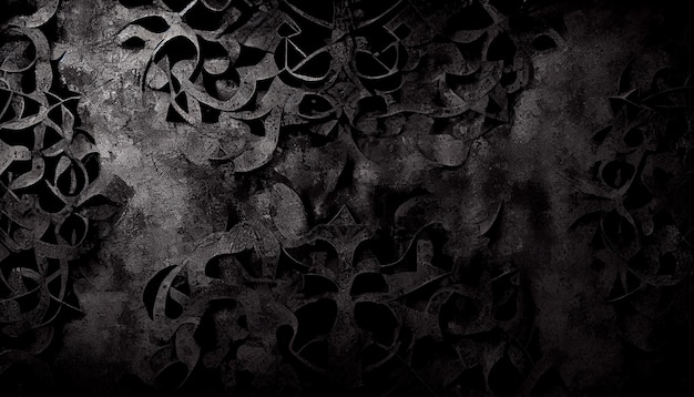 Old patterned backdrop spooky ancient decoration Creative monochrome sculpture generative AI