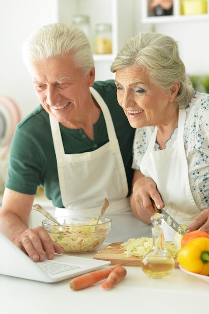 Old people in the kitchen