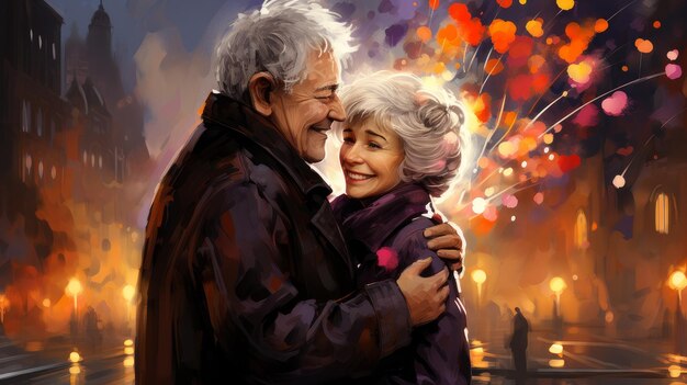 Old people in love