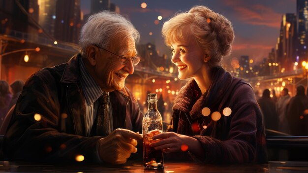 Old people in love