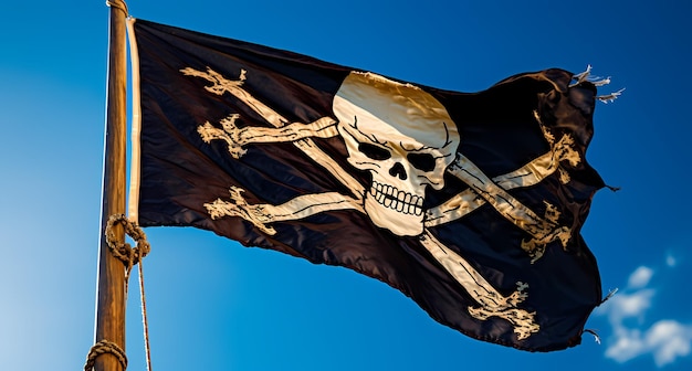 Photo old pirate flag