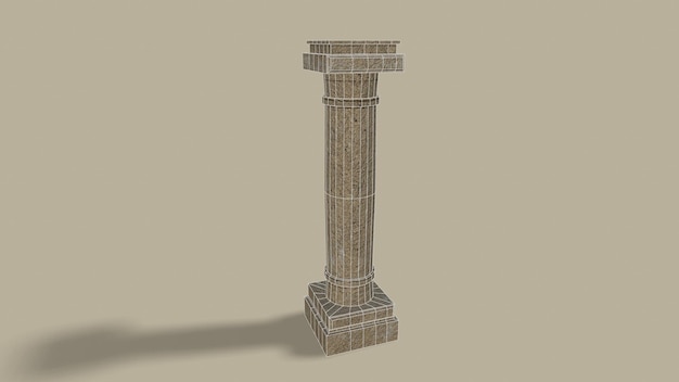 Old poles isolated on the background 3drendering
