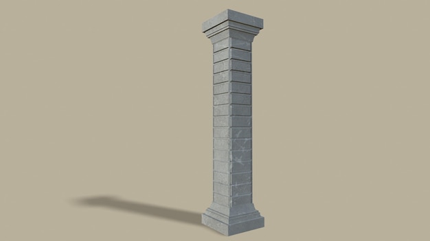 Old poles isolated on the background 3drendering